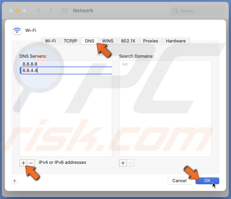 Chnage DNS server