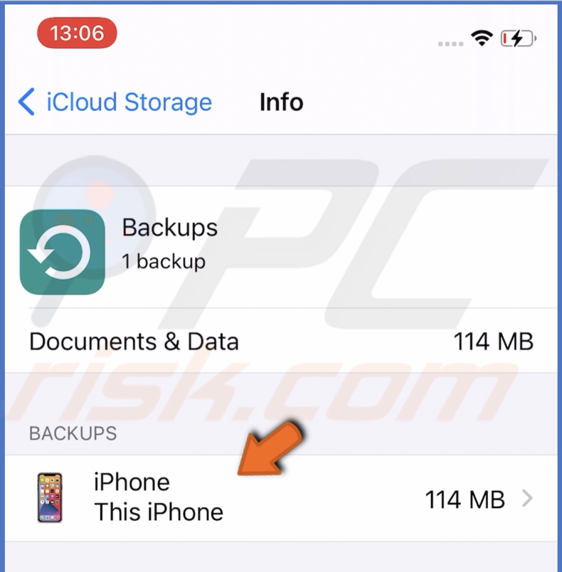 Go to your iPhone backup