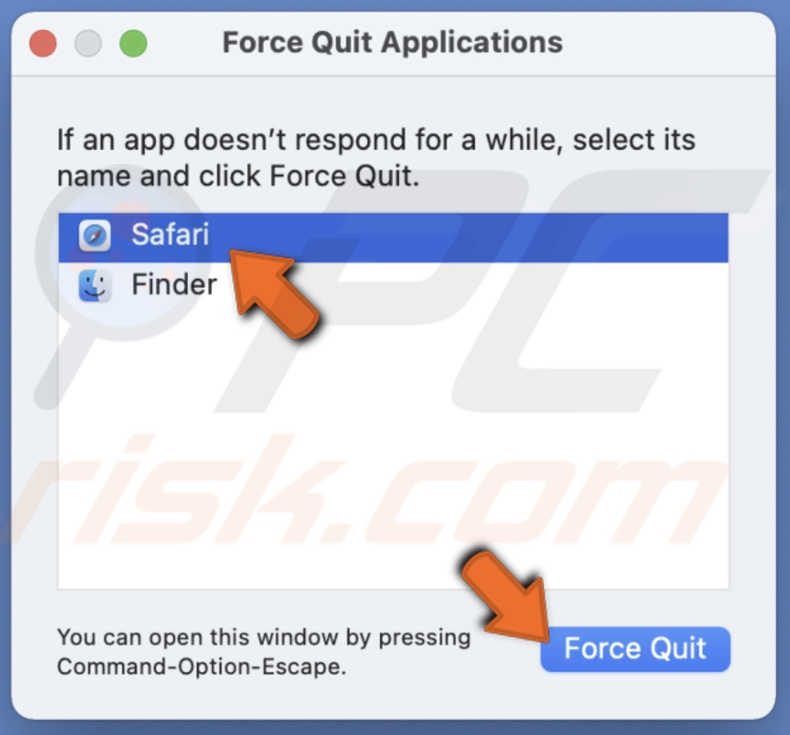 Force-quit app
