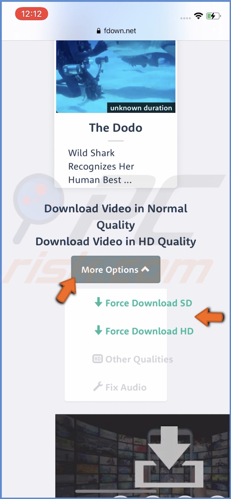 Select video quality