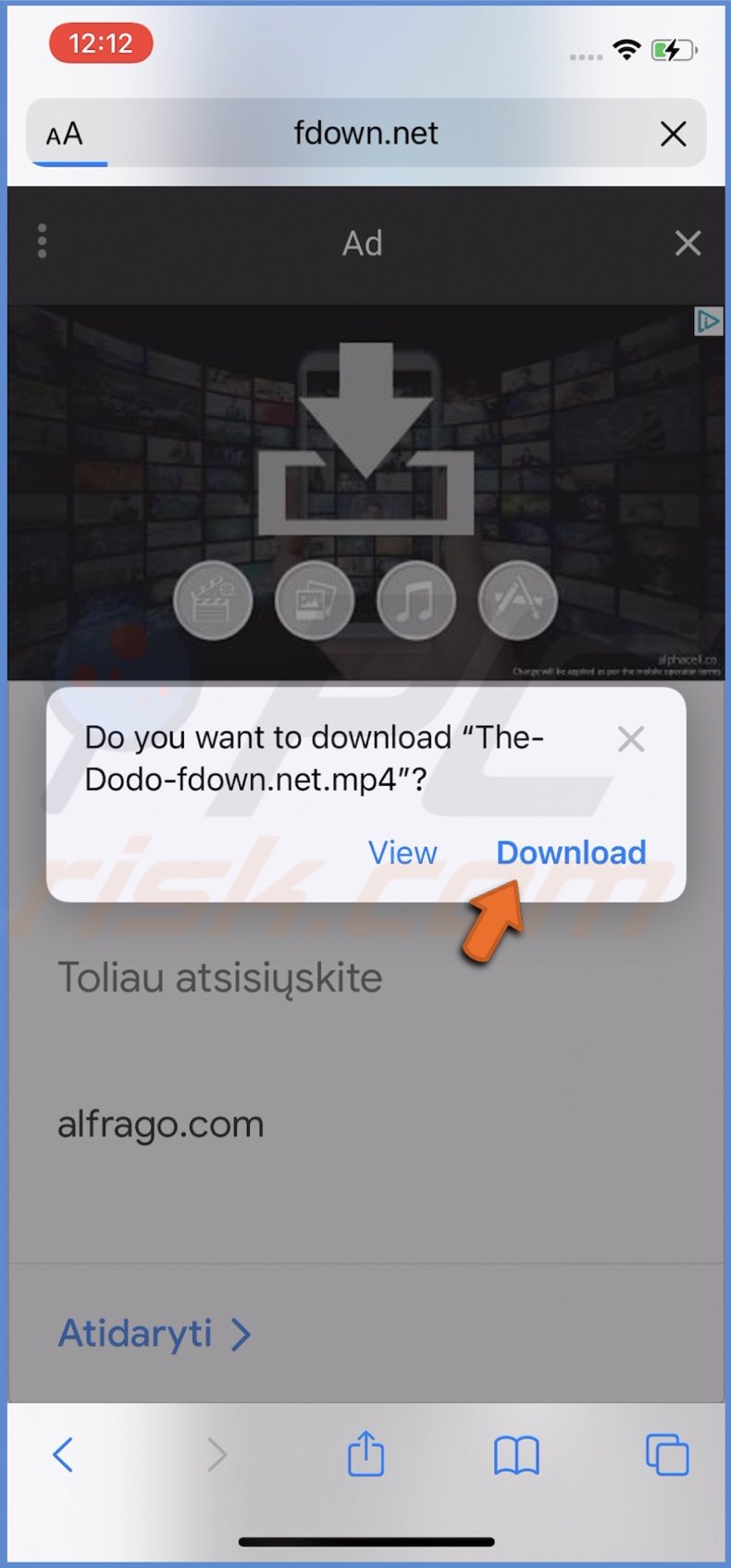 Tap on Download again