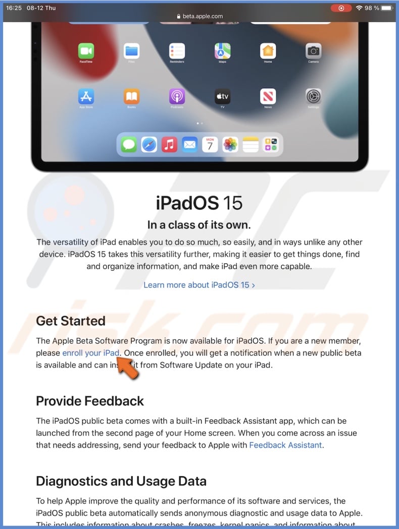 Enroll your iPad