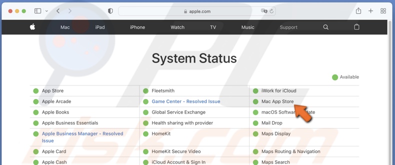 Mac App Store active