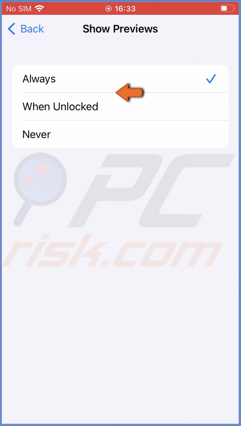 Select Always or When unlocked