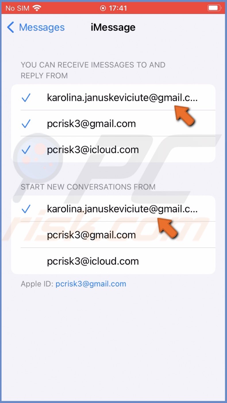Use email with iMessage