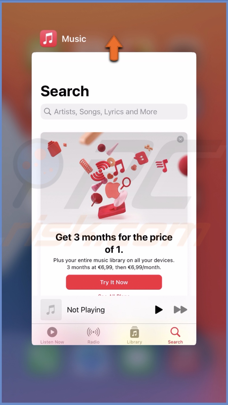 Quit Music app