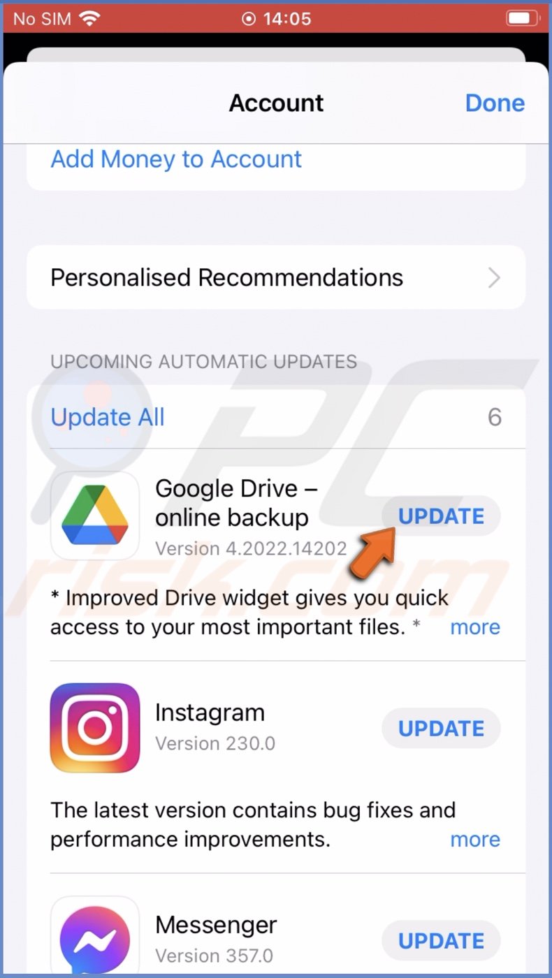 Update Google Drive