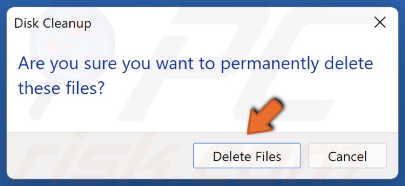 Click Delete files