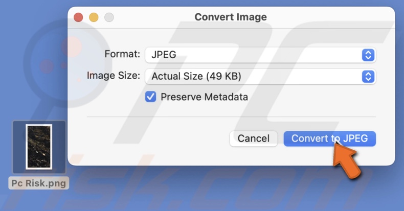 Convert image to a format