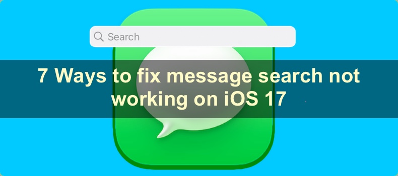 new iphone message search not working