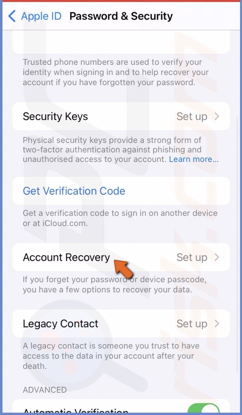 Select Account Recovery