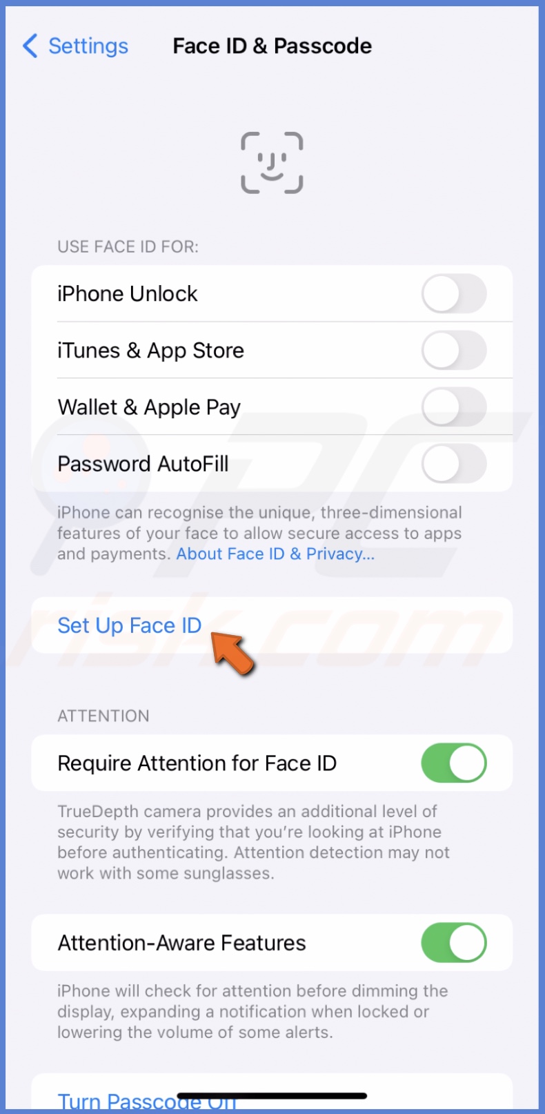 Set Up Face ID