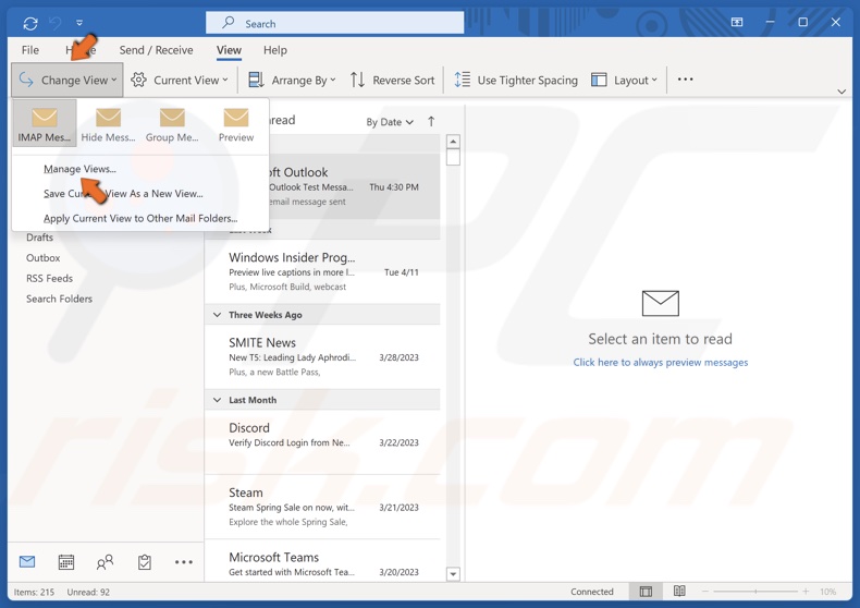 Outlook View Changed Itself How To Fix It On Windows 11