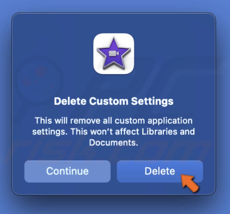 Delete custom settings
