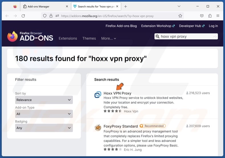 Select Hoxx VPN Proxy
