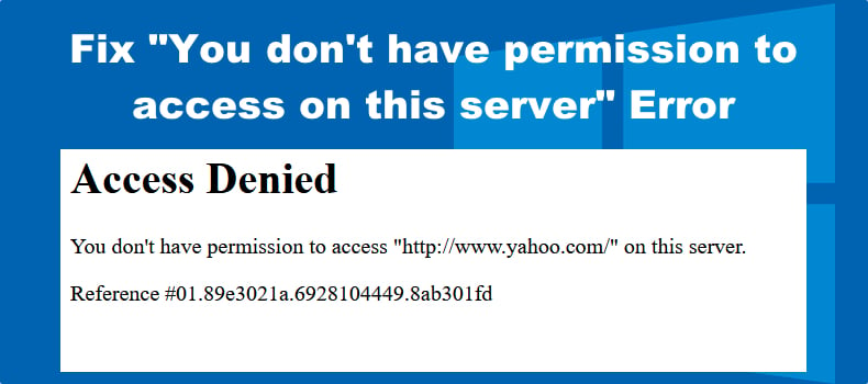 You don’t have permission to access on this server