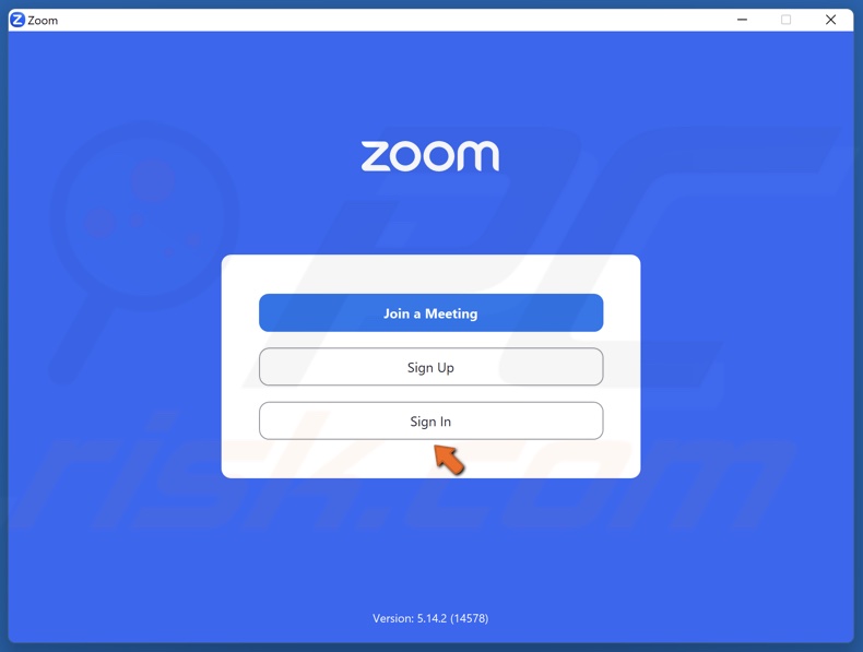Launch Zoom and click Sign In