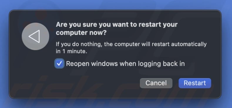 Restart your Mac