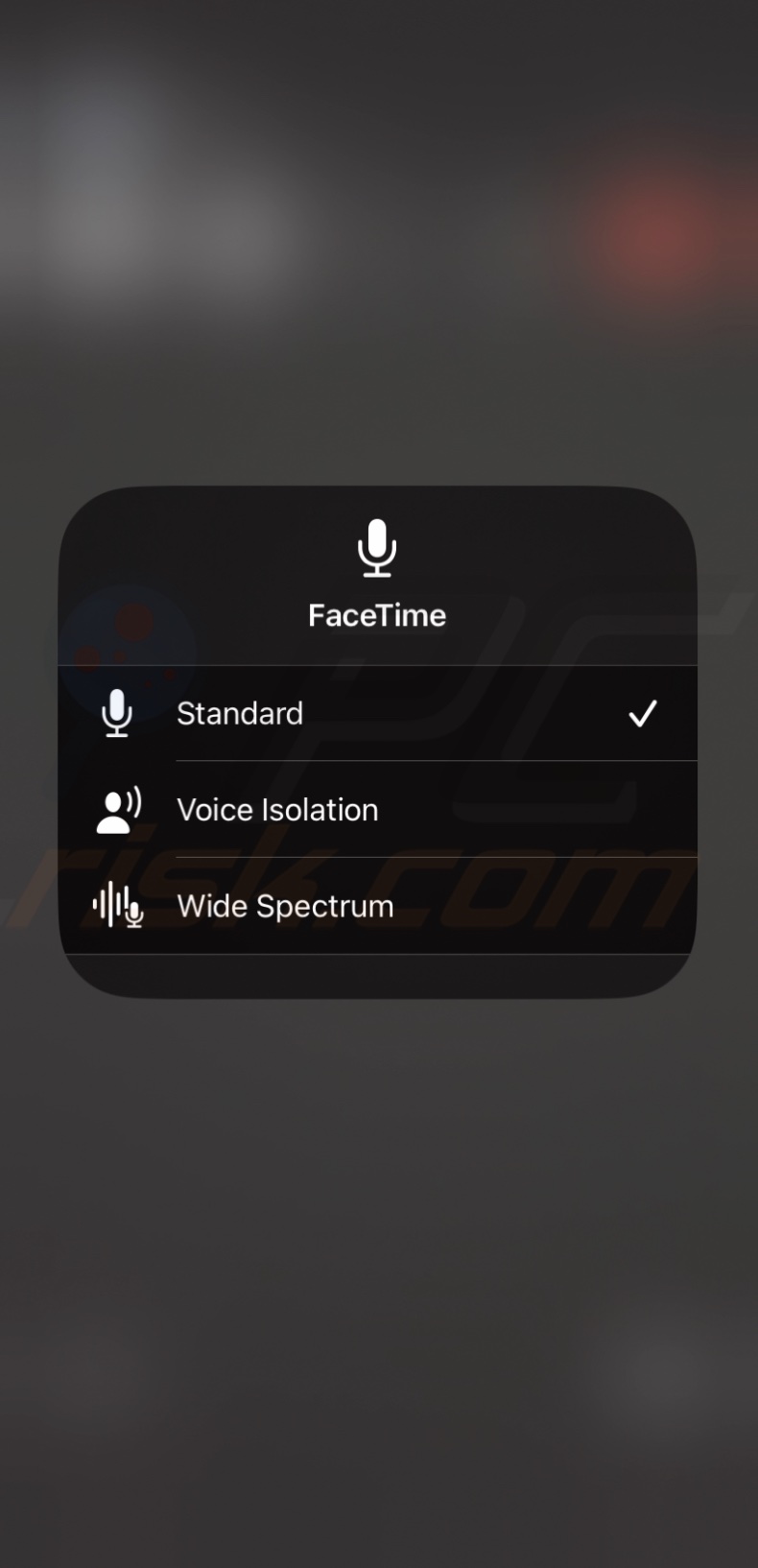 Disable Voice Isolation