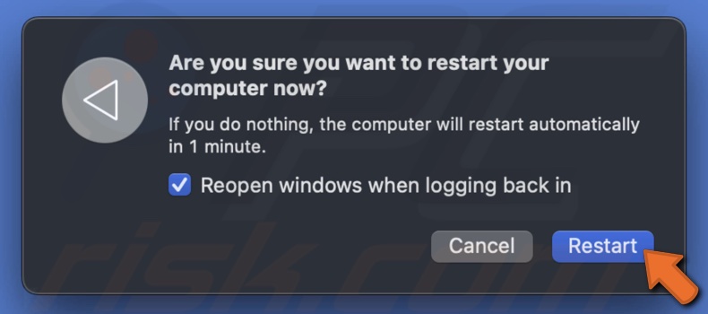 Restart MacBook