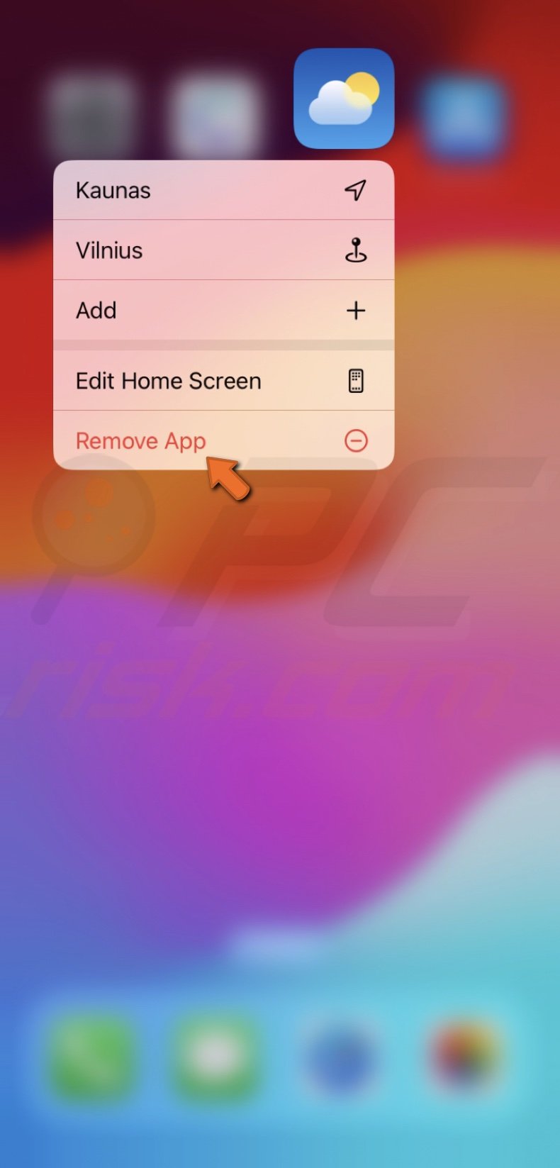 Tap Remove App