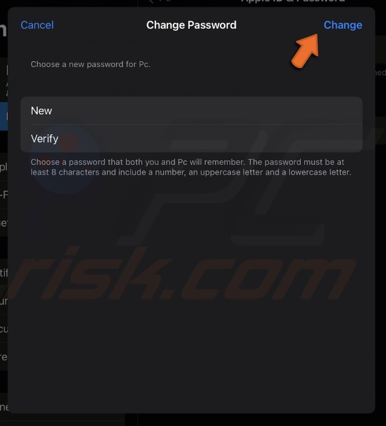 Change your child account password