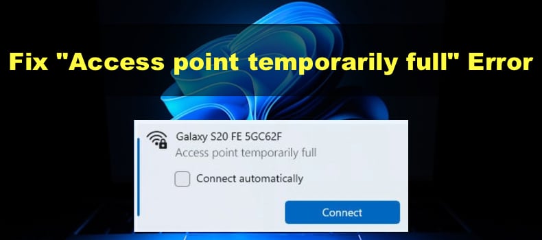 Access point temporarily full