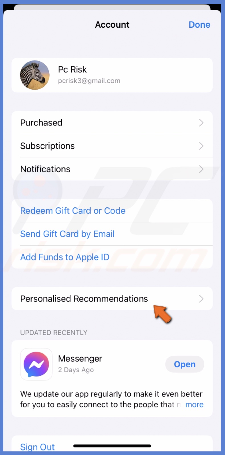 Select Personalised Recommendations