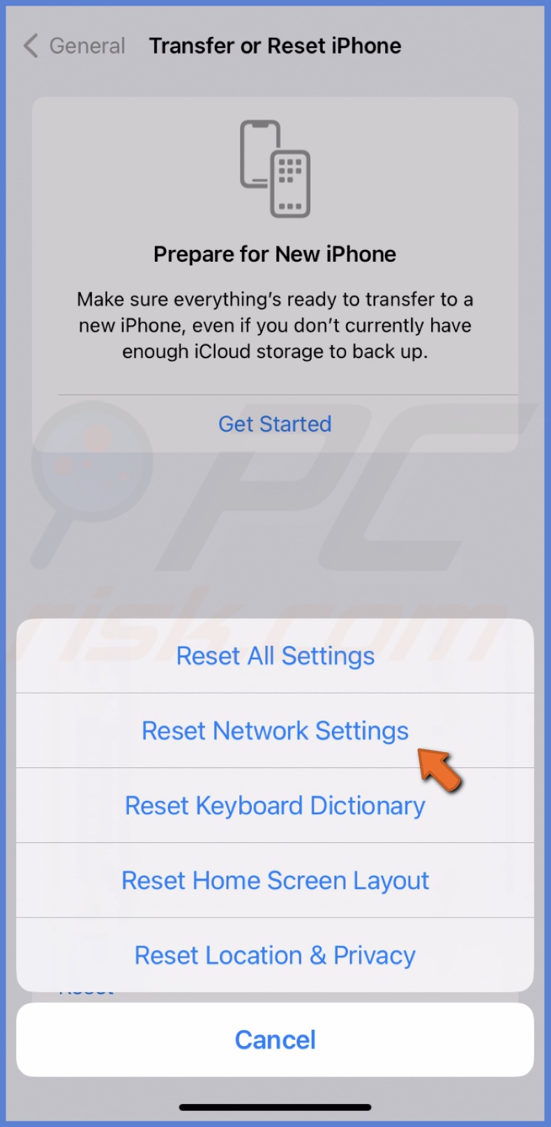 Reset Network Settings