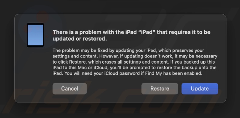 Restore or Update iPad in Recovery Mode