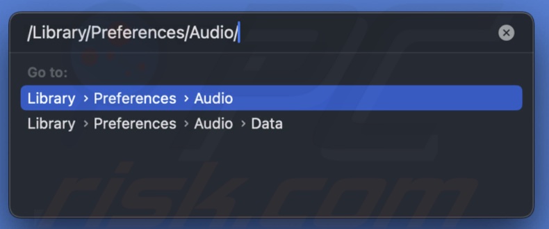 Verify the audio preferences directory