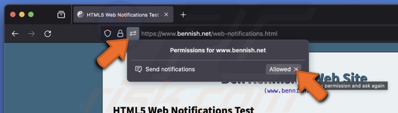 Deny Firefox website notifications