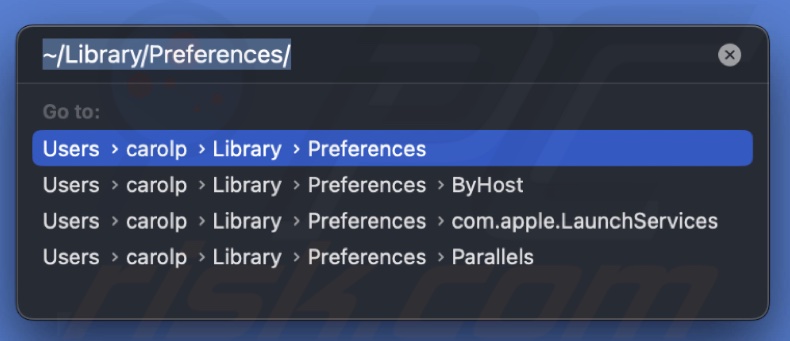 Go to ~/Library/Preferences/