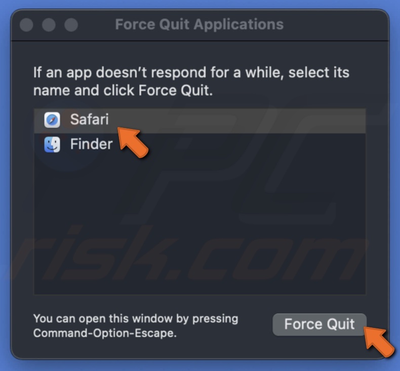 Force quit an app