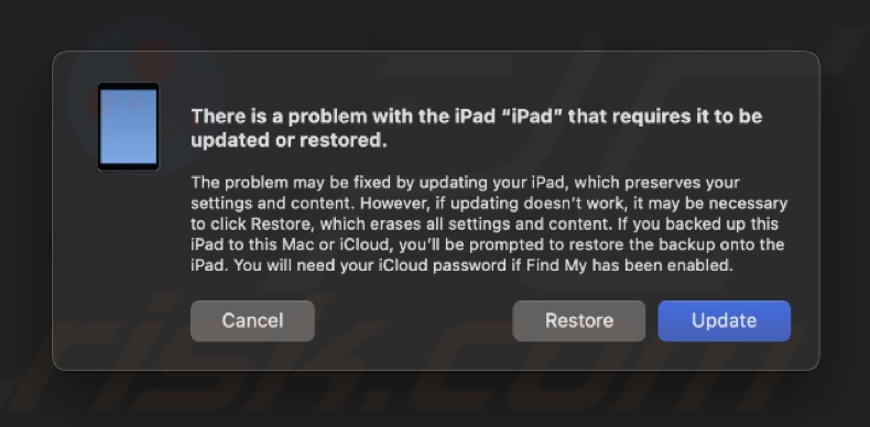 Restore your iPad