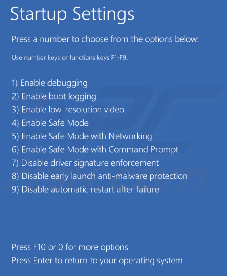 Boot your PC into Safe Mode with Networking