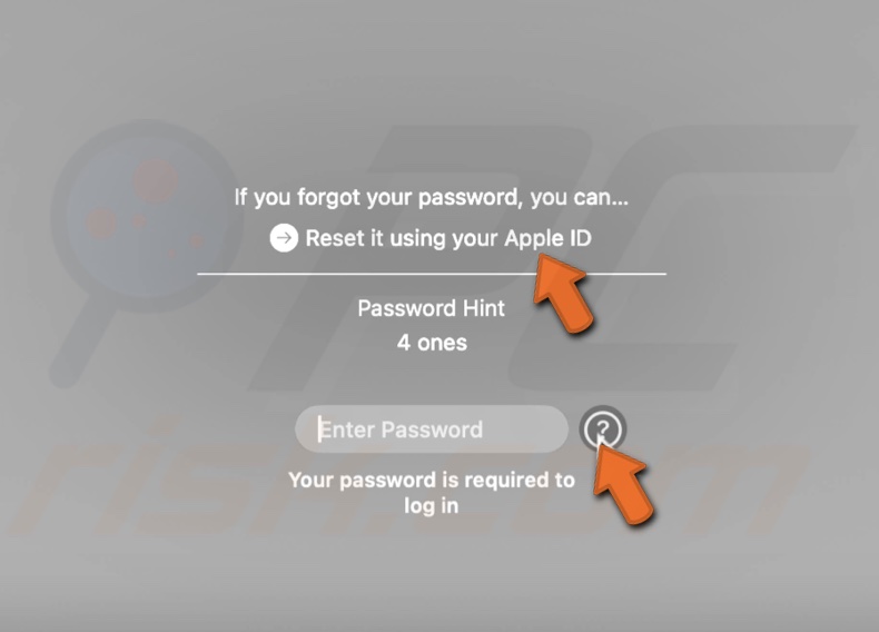 Reset password with Apple ID