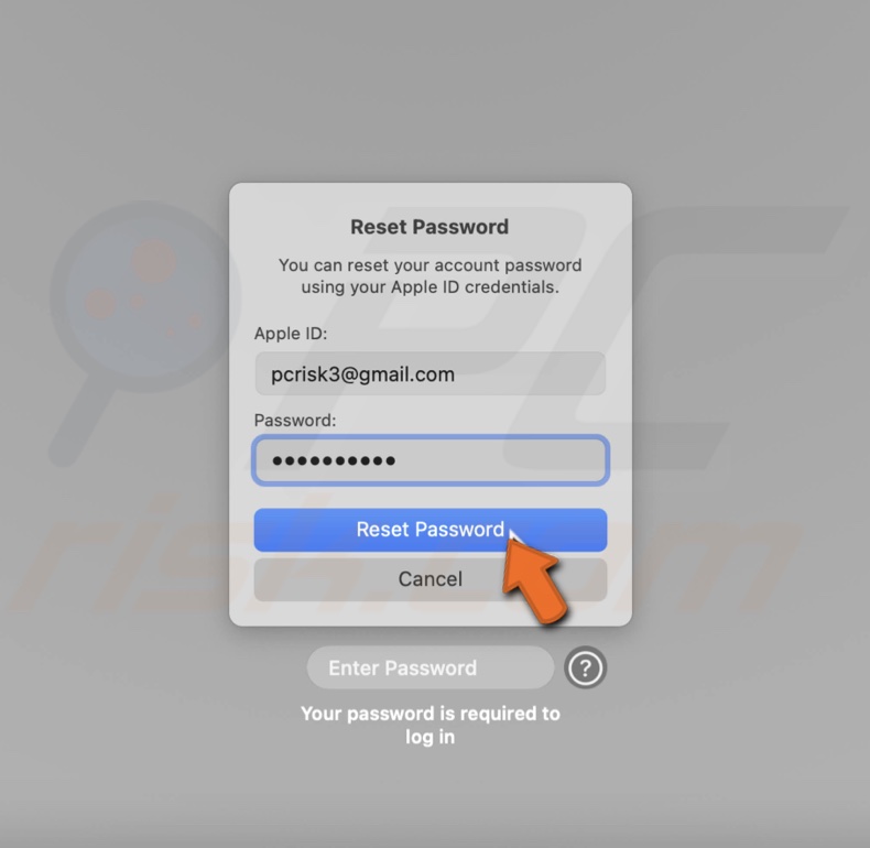 Reset password