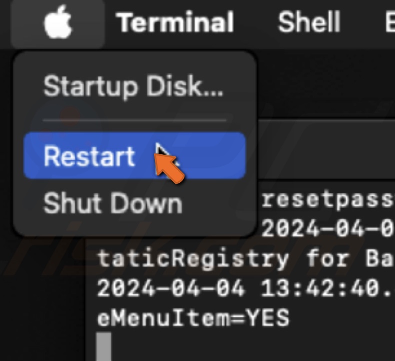 Restart Mac