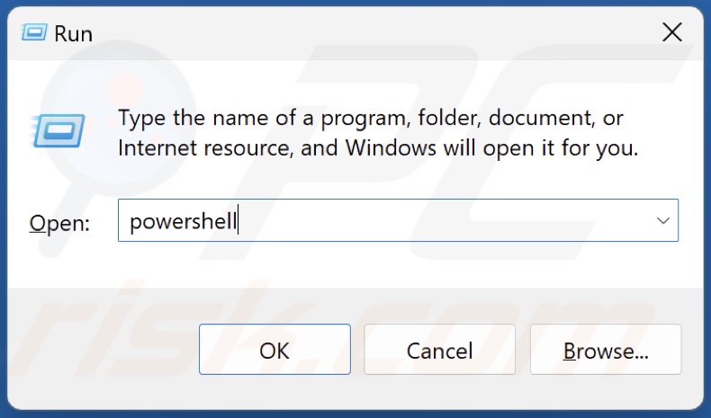 Type PowerShell and hold down Ctrl+Shift+Enter keys to open PowerShell as an administrator