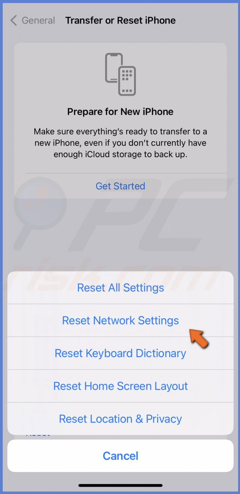 Reset Network Settings