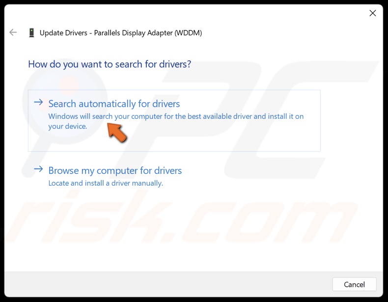 Celect Search automatically for drivers