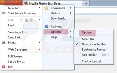 Mozilla FireFox Options