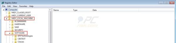 hkey_local_machine software in registry editor