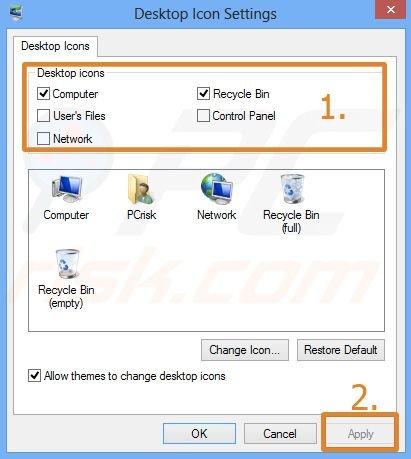 how to add desktop icon in windows 8