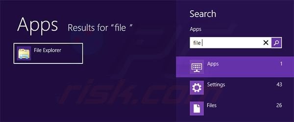 Windows 8 viewing hidden files and folders step 1