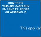 FIX: This app can't run on your PC (Windows 10)