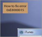 How to Fix 0xE8000015 Error on iPhone, iPad and iPod?