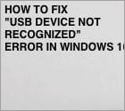 How to Fix "USB device not recognized" Error on Windows 10