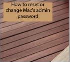 How to Reset or Change Admin Password on a Mac?